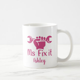 Gepersonaliseerde mevrouw Fix it Mok handschoenkof