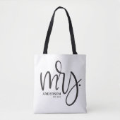 Gepersonaliseerde mevrouw GEVESTIGDE elegante zwar Tote Bag (Voorkant)