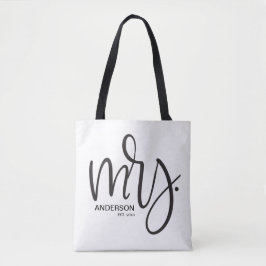 Gepersonaliseerde mevrouw GEVESTIGDE elegante zwar Tote Bag