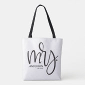 Gepersonaliseerde mevrouw GEVESTIGDE elegante zwar Tote Bag (Achterkant)