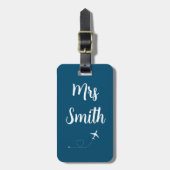 Gepersonaliseerde mevrouw Luggage Travel Label Hon Bagagelabel (Voorkant verticaal)