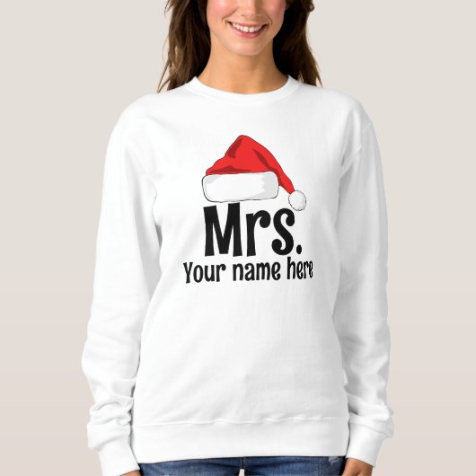 Gepersonaliseerde mevrouw Santa Sweatshirt (Voorkant)