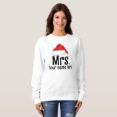 Gepersonaliseerde mevrouw Santa Sweatshirt (Voorkant volledig)