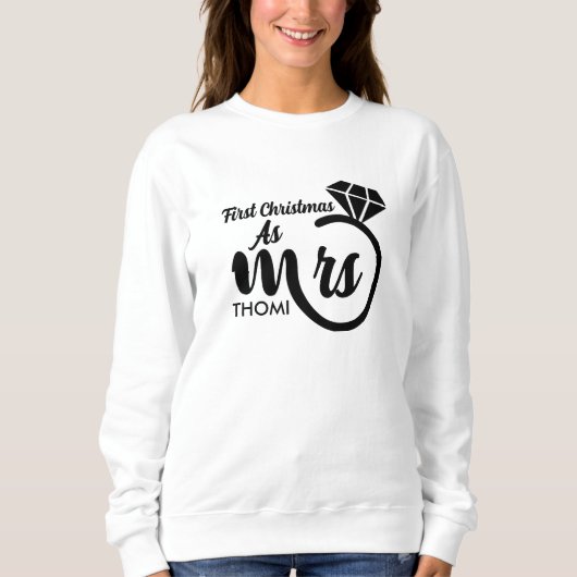 gepersonaliseerde mevrouw script trui (Voorkant)