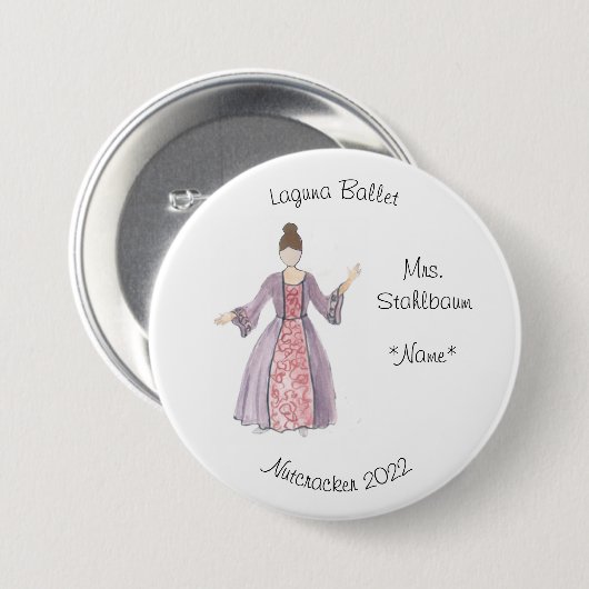Gepersonaliseerde mevrouw Stahlbaum Keepomwille Nu Ronde Button 7,6 Cm (Voorkant /achterkant)
