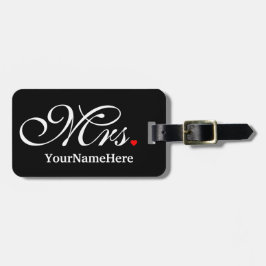 Gepersonaliseerde mevrouw Wife Bride Zijn haar nie Bagagelabel