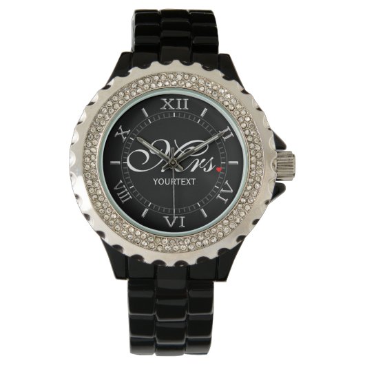 Gepersonaliseerde mevrouw Wife Bride Zijn haar nie Horloge (Voorkant)