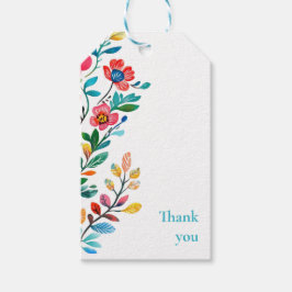 Gepersonaliseerde Mexicaanse Bloemenparen Douche Cadeaulabel