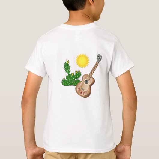 Gepersonaliseerde Mexicaanse Emoji in Sombrero & G T-shirt (Achterkant)