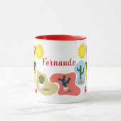 Gepersonaliseerde Mexicaanse Emoji in Sombrero met Mok (Midden)