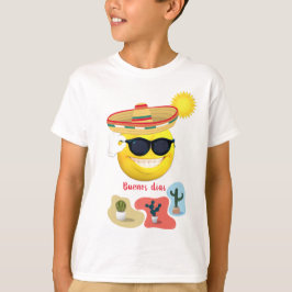 Gepersonaliseerde Mexicaanse Emoji in Sombrero met T-shirt