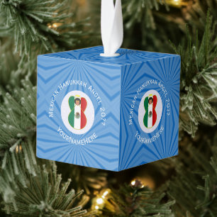 Gepersonaliseerde Mexicaanse Engel Hanukkah Vlag  Decoratie