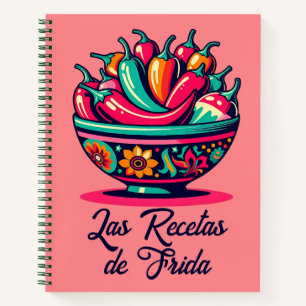 Gepersonaliseerde Mexicaanse Pop Art Chiles Recept Notitieboek