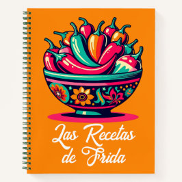 Gepersonaliseerde Mexicaanse Pop Art Chiles Recept Notitieboek
