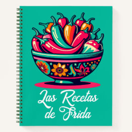Gepersonaliseerde Mexicaanse Pop Art Chiles Recept Notitieboek