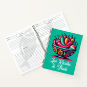 Gepersonaliseerde Mexicaanse Pop Art Chiles Recept Notitieboek (Binnen)