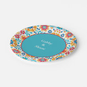 Gepersonaliseerde Mexicaanse thema koppels Douche Papieren Bordje (Gekanteld)