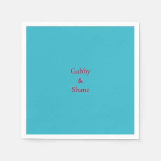 Gepersonaliseerde Mexicaanse turquoise koppels Dou Servet (Voorkant)