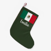 Gepersonaliseerde Mexicaanse vlag kerstkous Kleine Kerstsok (Voorkant (Hangend))