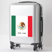Gepersonaliseerde Mexicaanse vlag rechthoekige Sti Sticker (Koffer)