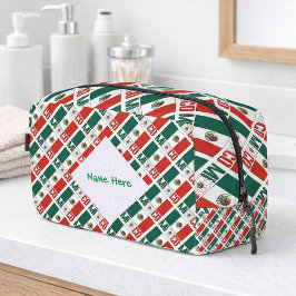 Gepersonaliseerde Mexicaanse Vlag Tegel Reis Toilettasje