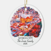 Gepersonaliseerde Mexico City Ornament, Mexico Keramisch Ornament (Links)