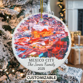 Gepersonaliseerde Mexico City Ornament, Mexico Keramisch Ornament
