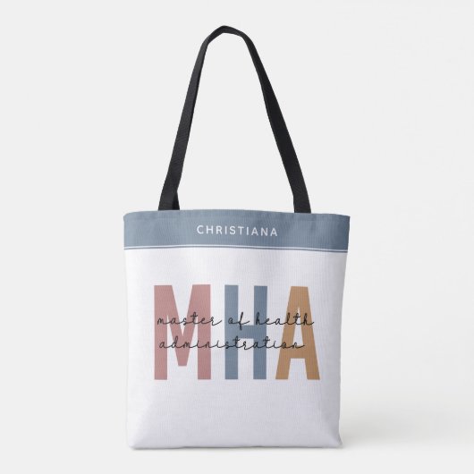 Gepersonaliseerde MHA Master of Health Administrat Tote Bag (Achterkant)