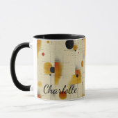 Gepersonaliseerde Mid-Century - Abstracte geometri Mok (Links)