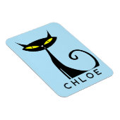 Gepersonaliseerde Mid Century Modern Atomic Black  Magneet (Rechterzijde)