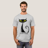 Gepersonaliseerde Mid Century Modern Atomic Black  T-shirt (Voorkant volledig)