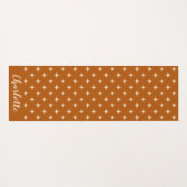 Gepersonaliseerde Mid Century Modern Retro Rust Si Yogamat (Achterkant (horizontaal))