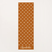 Gepersonaliseerde Mid Century Modern Retro Rust Si Yogamat (Achterkant)