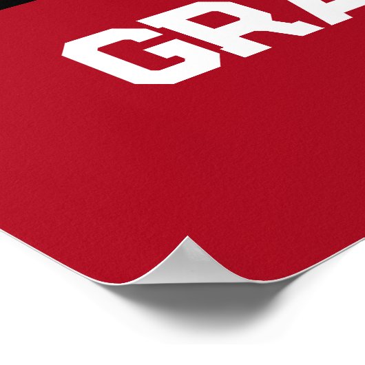 Gepersonaliseerde middelbare school of college Foo Poster (Hoek)