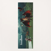 Gepersonaliseerde middeleeuwse draak en ridder kas yogamat (Voorkant)