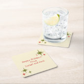 Gepersonaliseerde Middeleeuwse Retro Minimalistisc Kartonnen Onderzetters (Insitu)