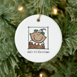 Gepersonaliseerde middelgrote Baby met middelhoge Keramisch Ornament