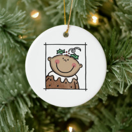 Gepersonaliseerde middelgrote Baby met middelhoge Keramisch Ornament