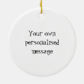 Gepersonaliseerde middelgrote Baby met middelhoge  Keramisch Ornament (Achterkant)