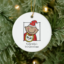 Gepersonaliseerde middelgrote Baby met middelhoge  Keramisch Ornament