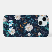 Gepersonaliseerde Midnight Garden iPhone 15 Case (Achterkant horizontaal)