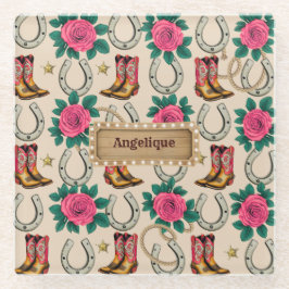 Gepersonaliseerde Midwest Prinses ontwerper Glazen Onderzetter