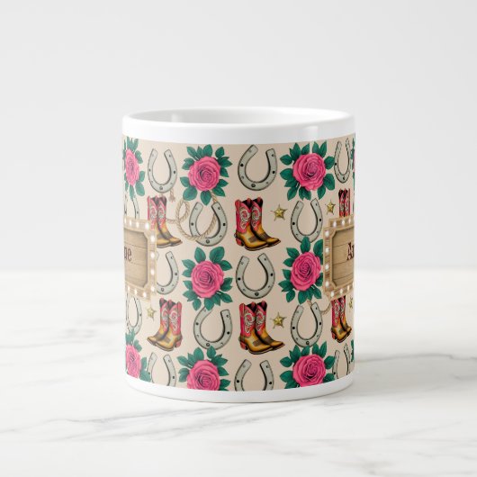 Gepersonaliseerde Midwest Prinses ontwerper Grote Koffiekop (Voorkant)