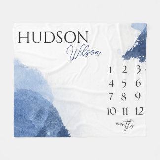 Gepersonaliseerde mijlpaal Deken Baby Boy Deken