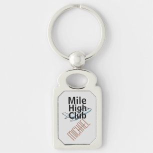 "Gepersonaliseerde Mile High Club Sleutelhanger,  Sleutelhanger