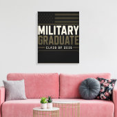 Gepersonaliseerde Militaire Afgestudeerde 2026 Naa Canvas Afdruk (Insitu (Woonkamer))