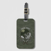 Gepersonaliseerde militaire Camo Soldaat Skull en  Bagagelabel (Voorkant (verticaal))