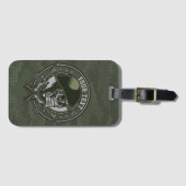 Gepersonaliseerde militaire Camo Soldaat Skull en  Bagagelabel (Voorkant (horizontaal))