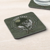 Gepersonaliseerde militaire Camo Soldaat Skull en  Bier Onderzetter (Linkerzijde)