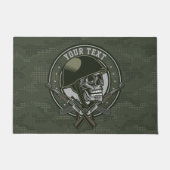 Gepersonaliseerde militaire Camo Soldaat Skull en  Deurmat (Voorkant)